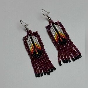 Wet Seal Beaded Fringe Earrings